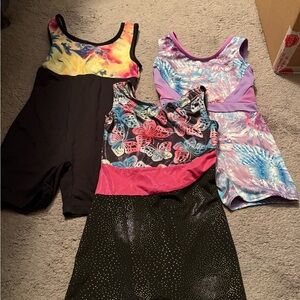 Colorful Gymnastics Leotards Set